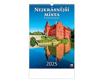 Nástěnný kalendář 2025 Kalendář Nejkrásnější místa ČR