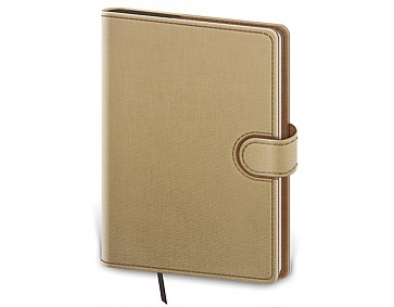Helma 365 Denní diář B6 2025 Flip - béžovo/hnědý