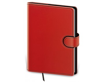 Helma 365 Denní diář B6 2025 Flip - červeno/černý