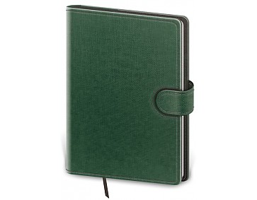 Helma 365 Denní diář B6 2025 Flip - zeleno/šedý