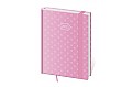 Helma 365 Denní diář B6 2025 Vario - Pink s gumičkou