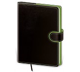 Helma 365 Denní diář A5 2025 Flip - černo/zelený