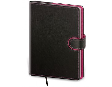 Týdenní diář A5 Flip antracit/magenta