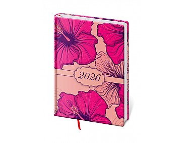Týdenní diář A5 Vario Lyra Hibiscus