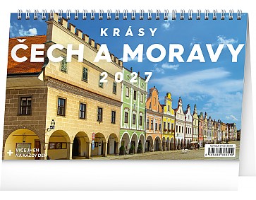 Stolní kalendář 2027 NOTIQUE - Krásy Čech a Moravy, 23,1 x 14,5 cm