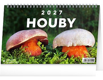 Stolní kalendář 2027 NOTIQUE - Houby, 23,1 x 14,5 cm