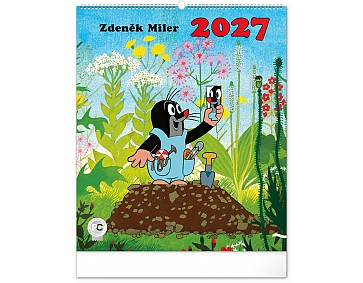 Nástěnný kalendář 2027 NOTIQUE - Krteček, 48 x 56 cm