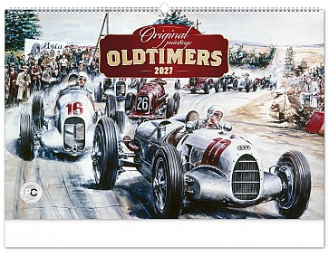 Nástěnný kalendář 2027 NOTIQUE - Oldtimers Václav Zapadlík, 64 x 42 cm