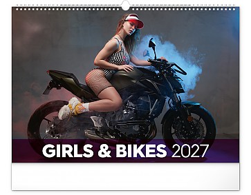 Nástěnný kalendář 2027 NOTIQUE - Girls & Bikes, 48 x 33 cm