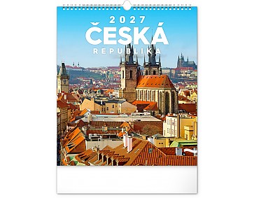 Nástěnný kalendář 2027 NOTIQUE - Česká republika, 30 x 34 cm