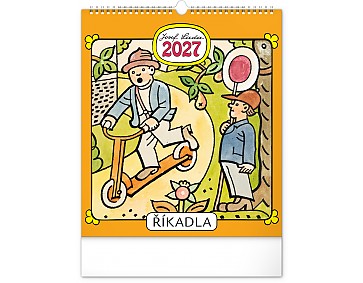 Nástěnný kalendář 2027 NOTIQUE - Josef Lada – Říkadla, 30 x 34 cm