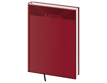 Denní diář 2027 Helma A4 Print Classic angl. červený