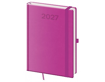 Denní diář 2027 Helma A5 Print Pop fialový