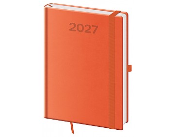 Denní diář 2027 Helma A5 Print Pop oranžový