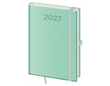 Denní diář 2027 Helma A5 Print Pop světle zelený