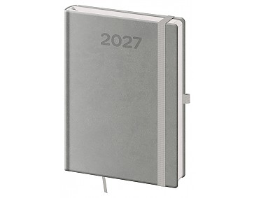 Denní diář 2027 Helma A5 Print Pop šedý