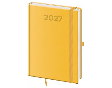 Denní diář 2027 Helma A5 Print Pop žlutý