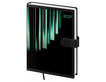 Denní diář 2027 Helma A5 Tone s magnetem zelený