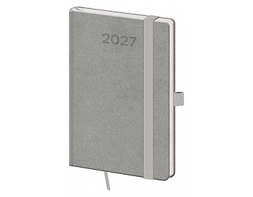 Kapesní diář 2027 Helma A6 Print Pop šedý
