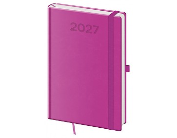 Týdenní diář 2027 Helma A5 Print Pop fialový