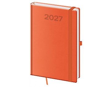Týdenní diář 2027 Helma A5 Print Pop oranžový