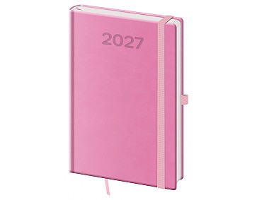 Týdenní diář 2027 Helma A5 Print Pop růžový