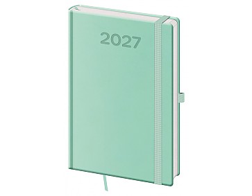 Týdenní diář 2027 Helma A5 Print Pop světle zelený
