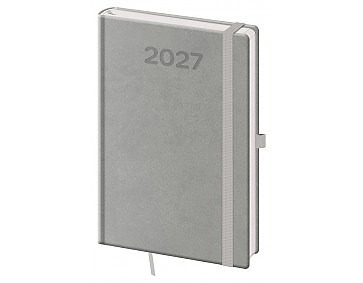 Týdenní diář 2027 Helma A5 Print Pop šedý