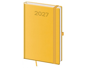 Týdenní diář 2027 Helma A5 Print Pop žlutý