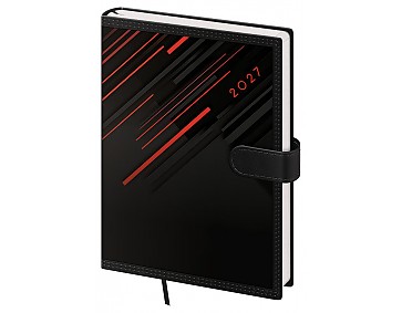 Týdenní diář 2027 Helma A5 Tone s magnetem červený