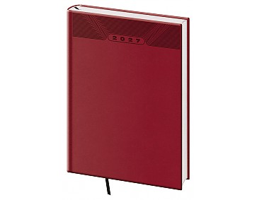 Týdenní diář 2027 Helma B5 Print Classic angl. červený