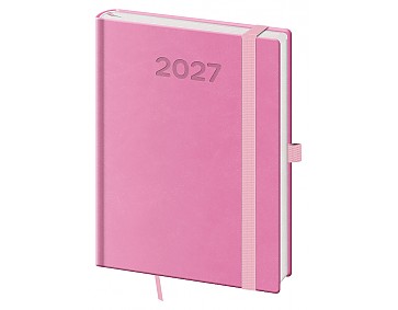 Týdenní diář 2027 Helma B6 Print Pop růžový