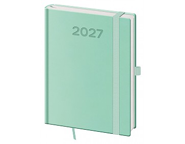 Týdenní diář 2027 Helma B6 Print Pop světle zelený
