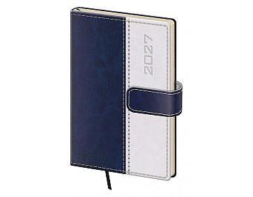 Kapesní diář 2027 Helma A6 Classic s magnetem modrý