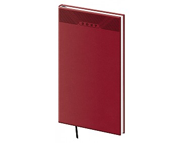 Kapesní diář 2027 Helma A6 Print Classic angl. červený