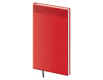 Kapesní diář 2027 Helma A6 Print Classic červený