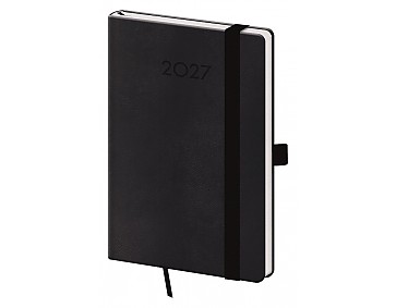 Kapesní diář 2027 Helma A6 Print Plus černý
