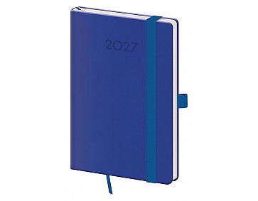 Kapesní diář 2027 Helma A6 Print Plus královsky modrý