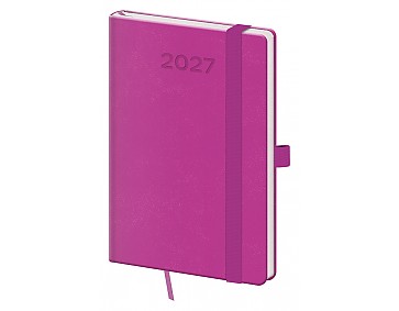 Kapesní diář 2027 Helma A6 Print Pop fialový