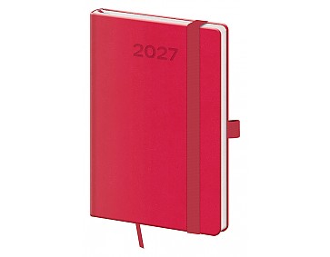 Kapesní diář 2027 Helma A6 Print Pop malinový