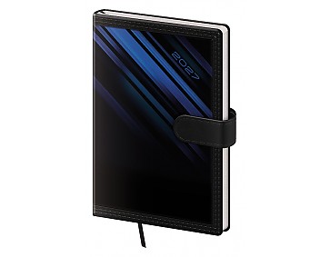 Kapesní diář 2027 Helma A6 Tone s magnetem modrý