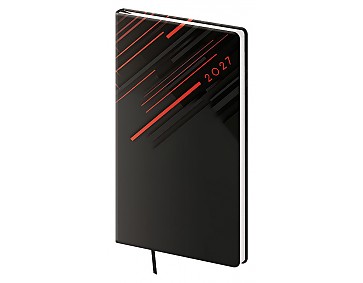 Kapesní diář 2027 Helma A6 Vario Red lines