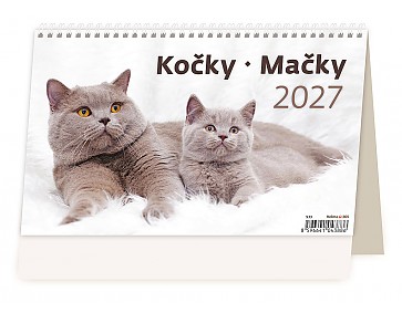 Stolní kalendář 2027 Helma - Kočky / Mačky