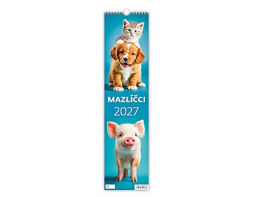 Nástěnný kalendář 2027 Helma - Mazlíčci - vázanka