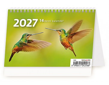 Stolní kalendář 2027 Helma - Plánovací MINI 14denní kalendář