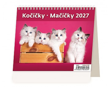 Stolní kalendář 2027 Helma Minimax - Kočičky / Mačičky