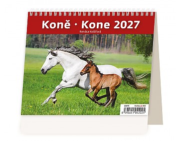 Stolní kalendář 2027 Helma Minimax - Koně / Kone