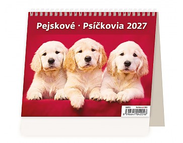 Stolní kalendář 2027 Helma Minimax - Pejskové Psíčkovia