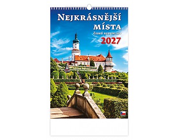 Nástěnný kalendář 2027 Helma - Nejkrásnější místa České republiky