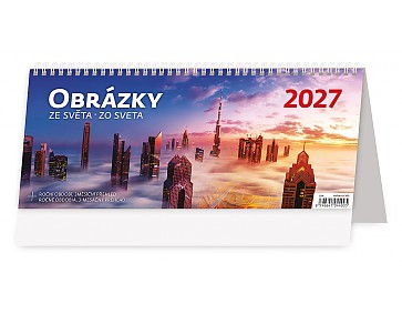 Stolní kalendář 2027 Helma - Plánovací kalendář Obrázky ze světa